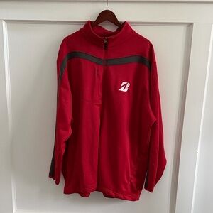 Antigua Bridgestone Men’s 3XL Full‑Zip Golf Sweatshirt • Red • NWOT